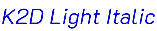 K2D Light Italic 字体